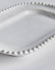 Mabel Rounded Square Serving Tray: White / Ceramic