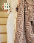 Harborview Herringbone Chocolate Blanket: Original