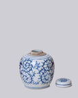 Blue and White Porcelain Double Happiness Round Storage Jar