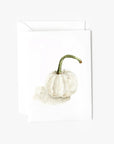 White pumpkin autumn mini enclosure notecard