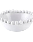 Ceramic Beaded Bowl - White