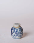 Blue and White Porcelain Mini Double Happiness Round Jar