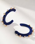 City Girl Jewel Hoop - Navy: Large