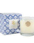 Blue Hydrangea, 8 oz candle, Blue and White Designer Box