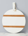 White Round Mod Charcuterie Board, Medium: Medium