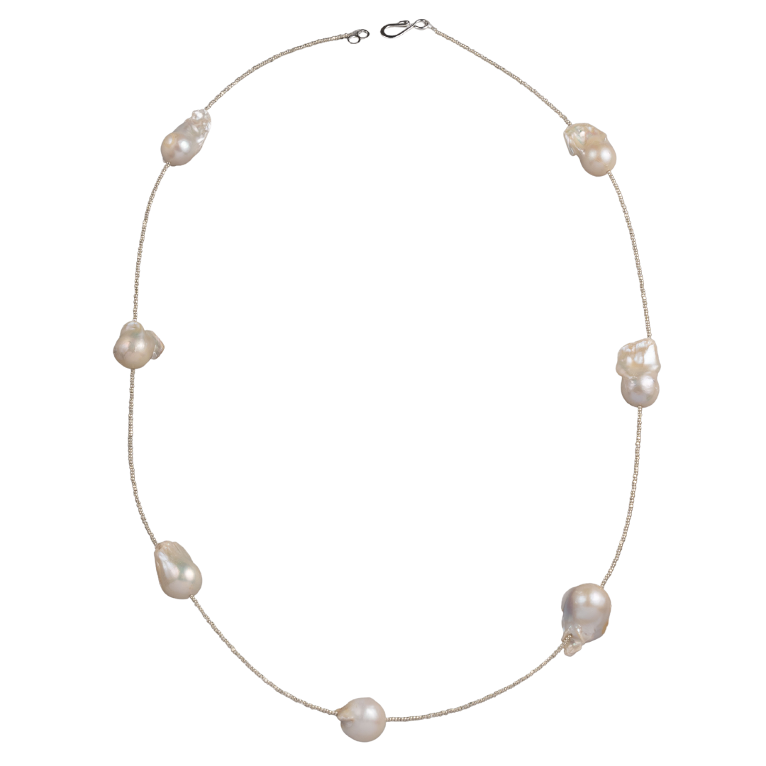 Baroque Pearl Henrietta Necklace: Gold