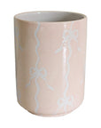 Bow Stripe Large Vase/ Utensil Holder