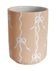 Bow Stripe Large Vase/ Utensil Holder