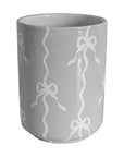 Bow Stripe Large Vase/ Utensil Holder