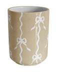 Bow Stripe Large Vase/ Utensil Holder
