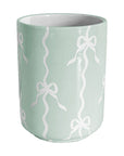 Bow Stripe Large Vase/ Utensil Holder