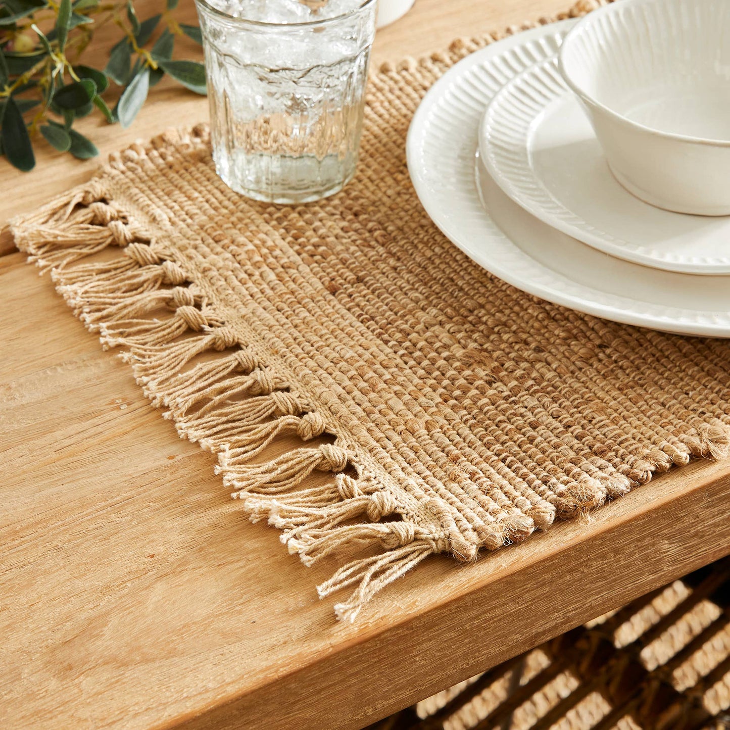 Rae Woven Fringe Placemat - Set of 6