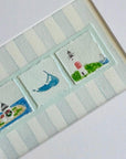 Mini Nantucket Watercolor Paintings, Framed (8 x 10): American Flag