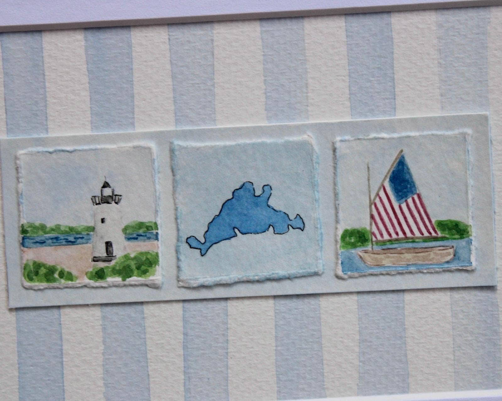 Mini Martha’s Vineyard Watercolor Paintings