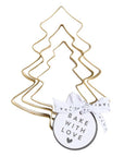 Gold Cookie Cutter Set, Tree - Set of 3, Stainless Steel