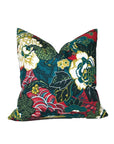 Shanghai Peacock Pillow Cover in Cerise, Schumacher Textiles