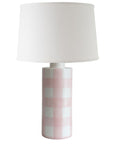 Pink Gingham Column Lamp