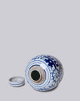 Blue and White Porcelain Double Happiness Round Storage Jar