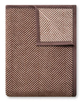 Harborview Herringbone Chocolate Blanket: Original