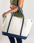 Classic Canvas Tote Bag Large Private Label: Navy