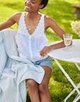 Harborview Herringbone Sky Blanket: Original