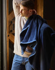 Harborview Herringbone Deep Sea Blanket: Original
