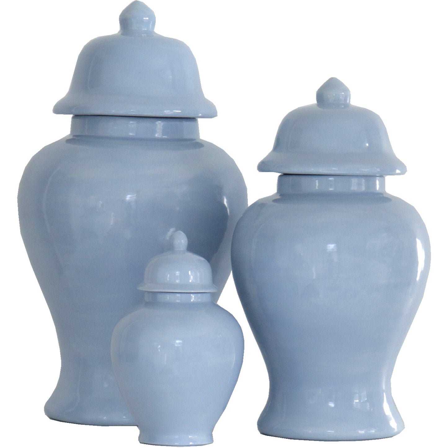 Serenity Blue Ginger Jars: Set of 3