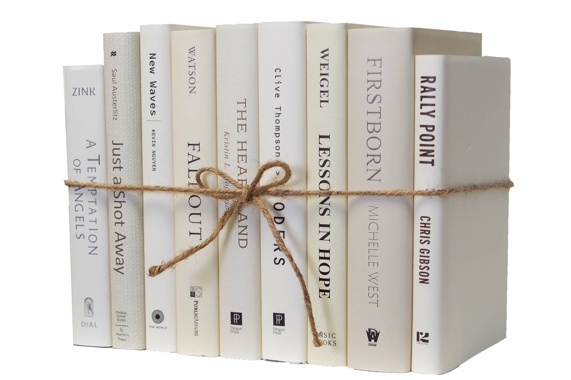 Decorative Book Bundle - Beach Dust Jacket: Beige