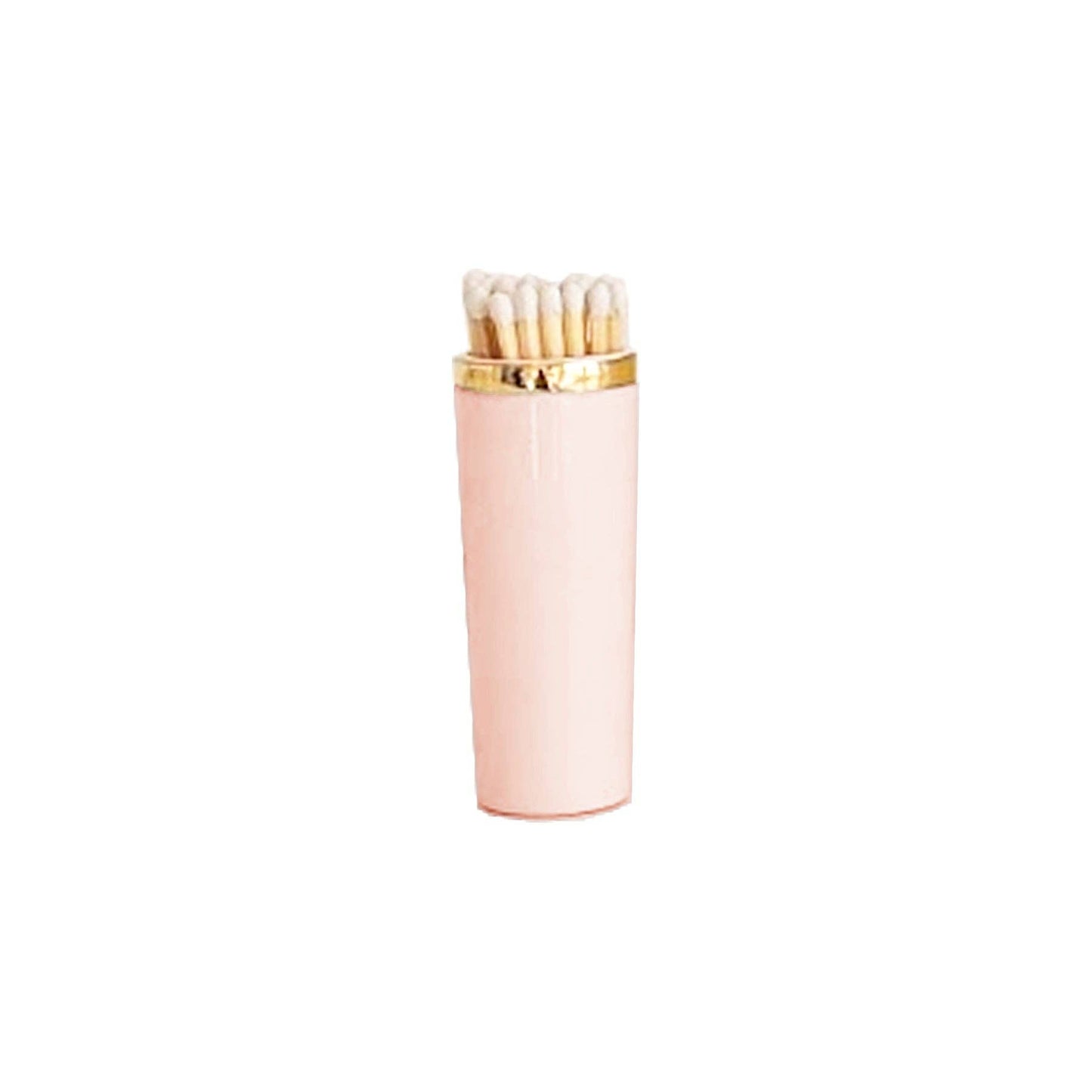 Solid Match Holder/ Striker with Gold Accent: White