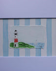 Nantucket Sankaty Lighthouse Watercolor Painting, Framed
