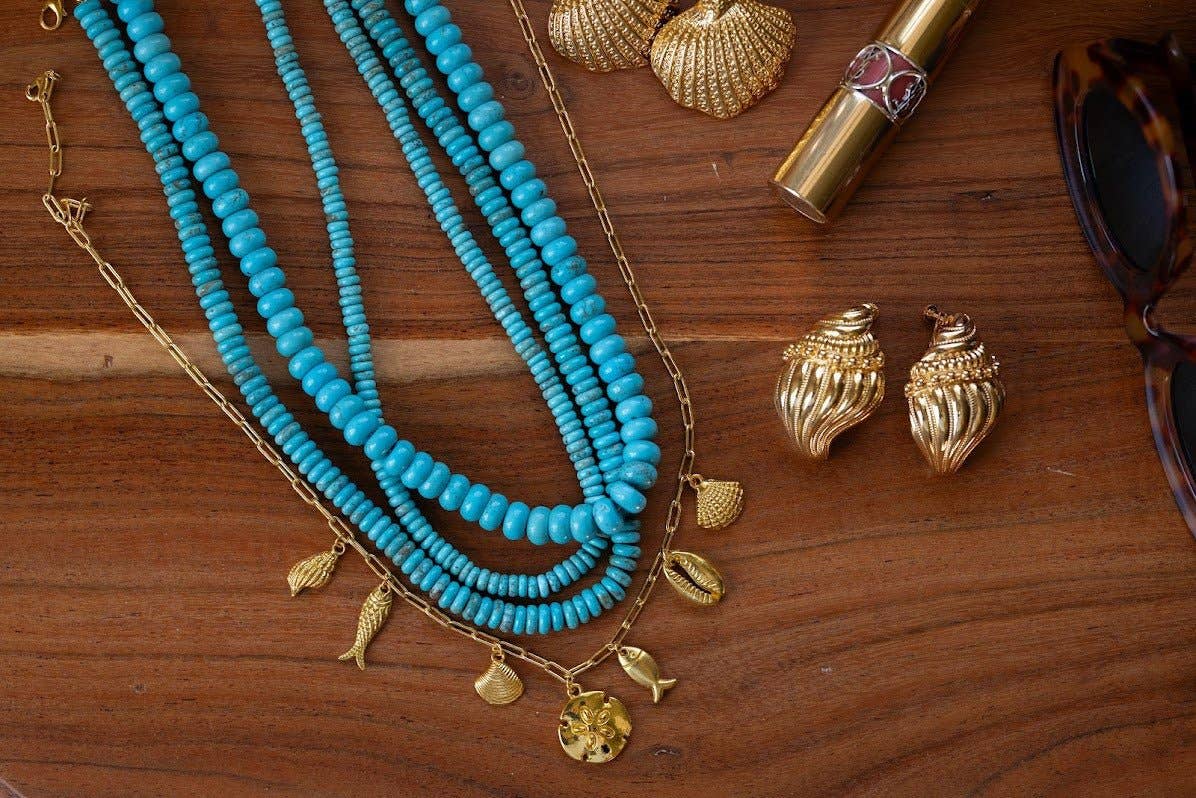 Harbour Charm Necklace - 18k Gold Plated - Belle of the Ball Collection - WS