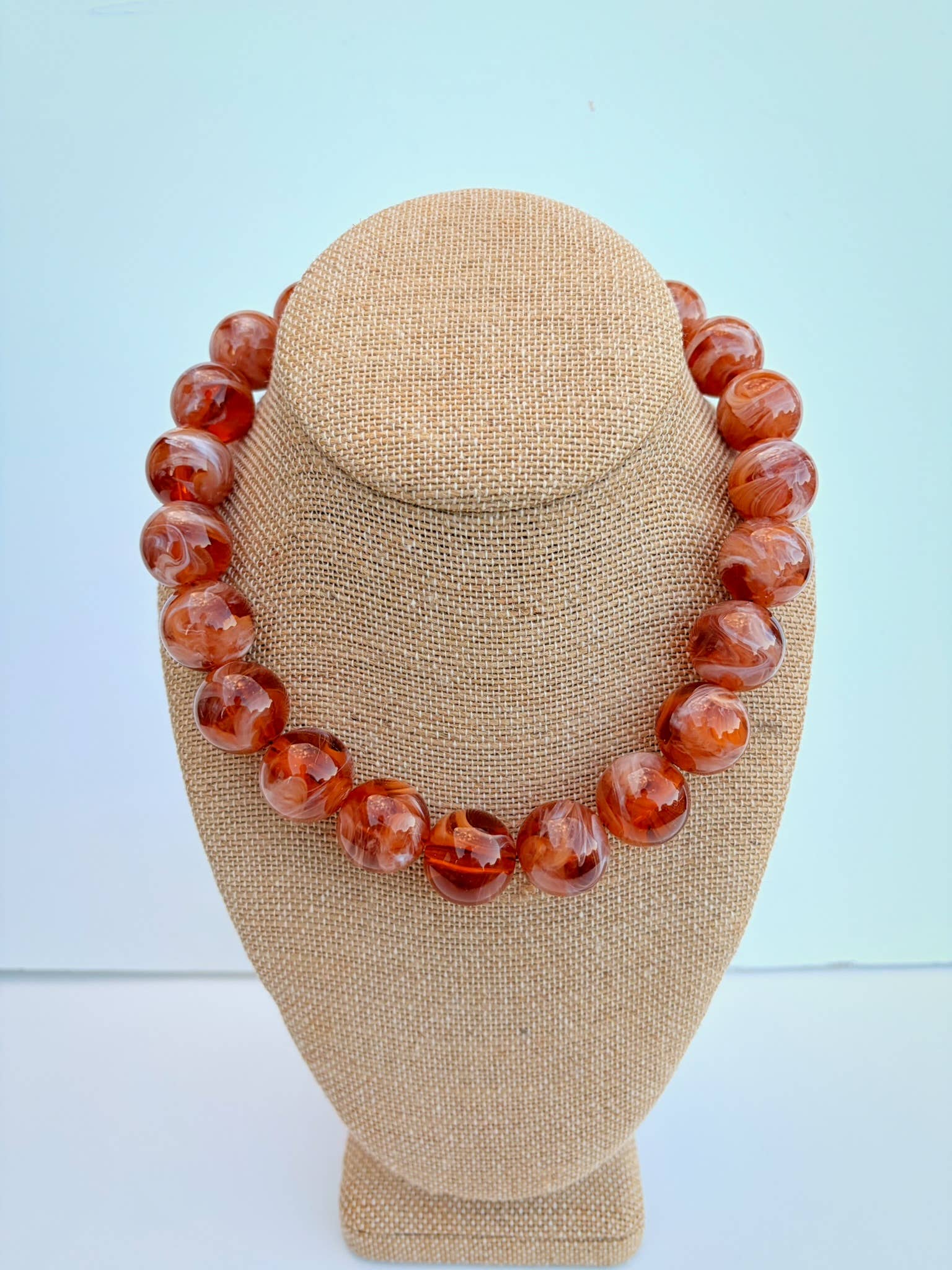 Brown Bauble Bead Necklace