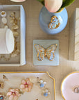 Gilded Butterflies Trays with 22K Gold Accent