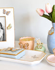 Gilded Butterflies Trays with 22K Gold Accent