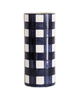 Gingham Column Vase