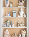 Scallop Color Block Ginger Jars in Cherry Blossom Pink
