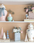 Scallop Color Block Ginger Jars in Cherry Blossom Pink