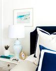 Hydrangea Light Blue Ginger Jar Lamp
