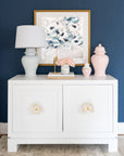 Hydrangea Light Blue Ginger Jar Lamp