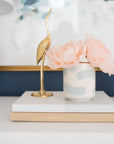 Hydrangea Light Blue Ginger Jar Lamp