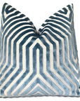 Vanderbilt Velvet Pillow Cover in Marine Blue, Schumacher Textiles
