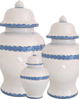 Scallop Ginger Jars in French Blue