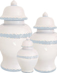 Scallop Ginger Jars in Hydrangea Light Blue
