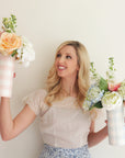 Gingham Column Vase