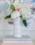 Gingham Column Vase