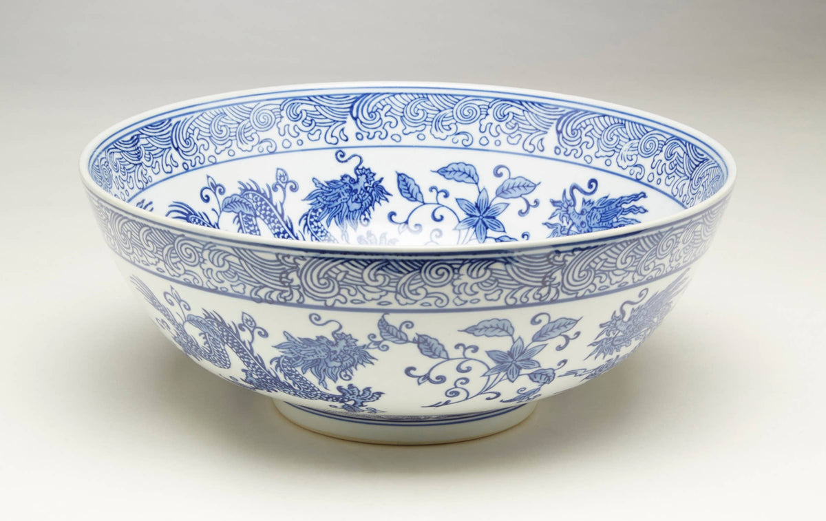 Blue and White Dragon Bowl