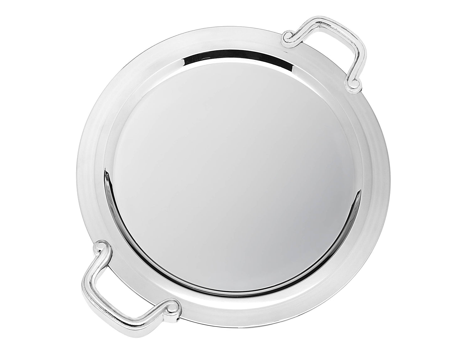 Revere 14" Round Tray: Stainless Steel