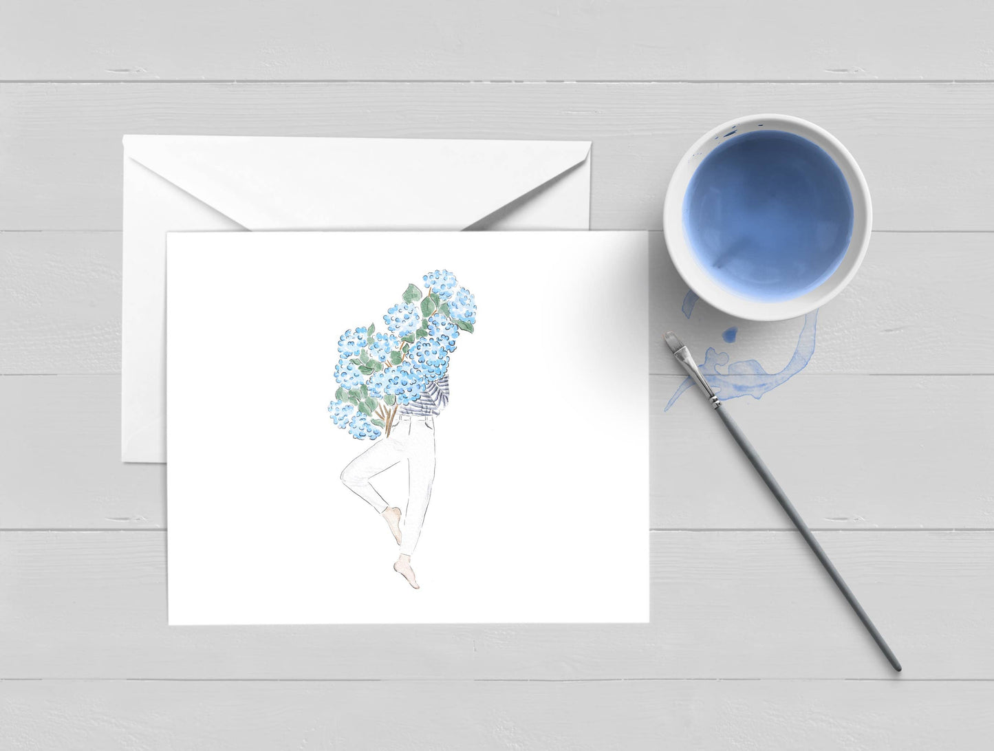Centered in Hydrangeas Greeting Card  - Boxed Set of 8