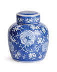 Barclay Butera Dynasty Lotus Lidded Jar: Classic Blue/White / Ceramic