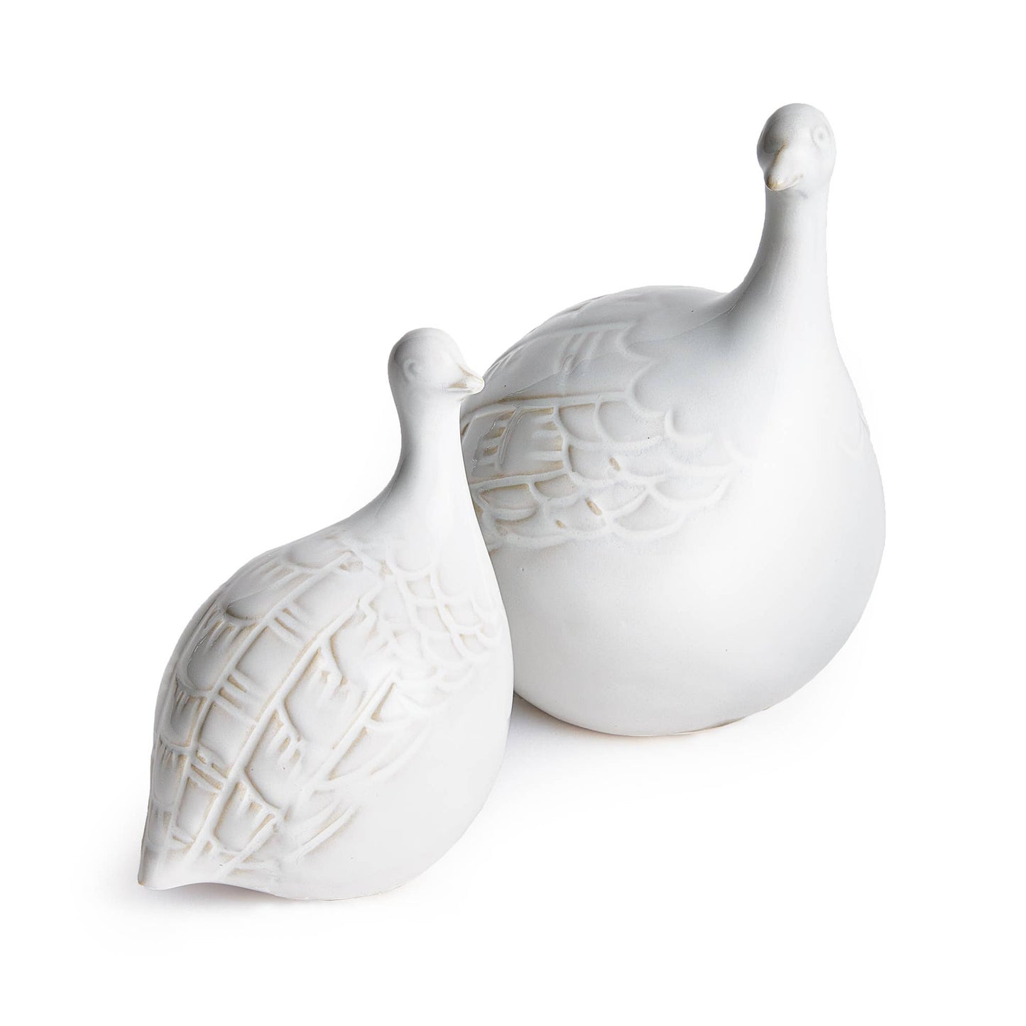 Featherington Birds, Set Of 2: White / Ceramic